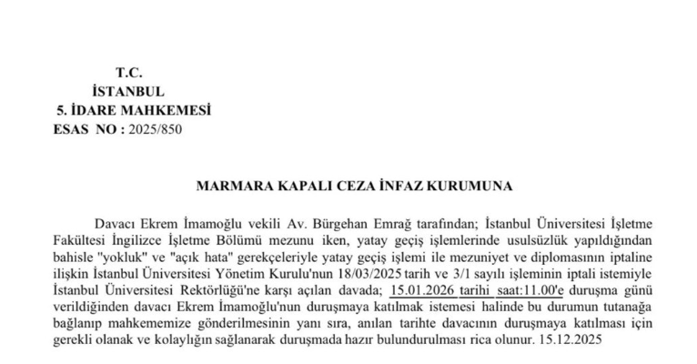 İmamoğlu Diploma Davası