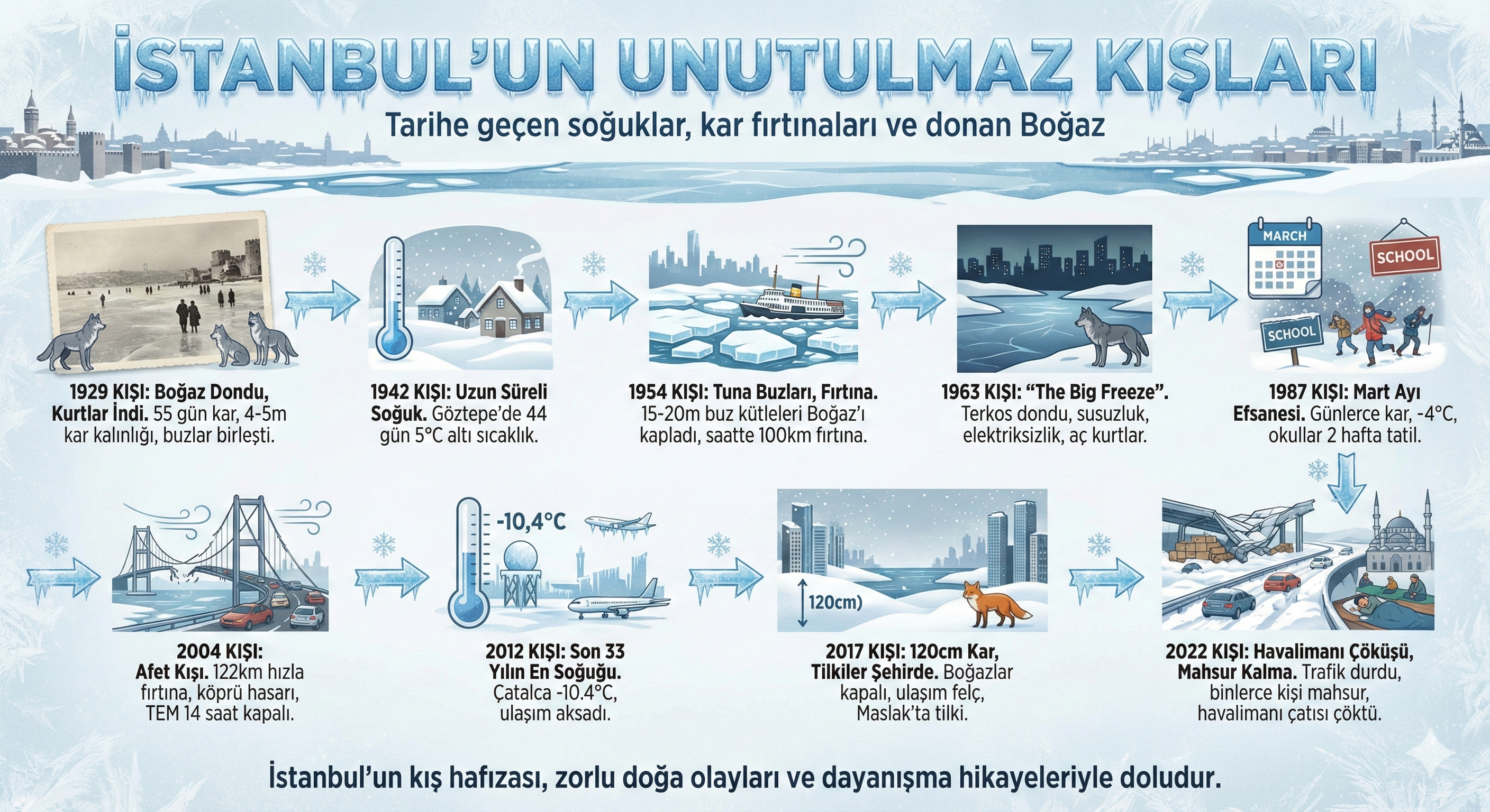 Istanbul'un Unutulmaz Kışları Infografik
