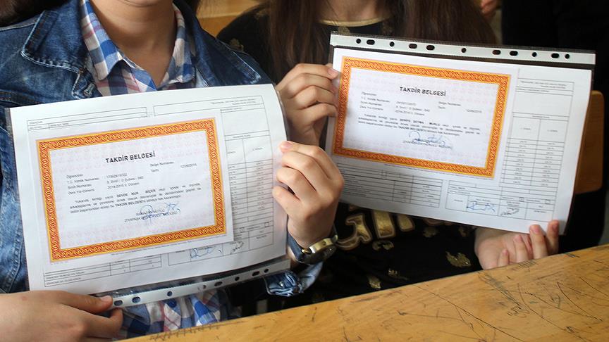 Takdir Belgesi Karne