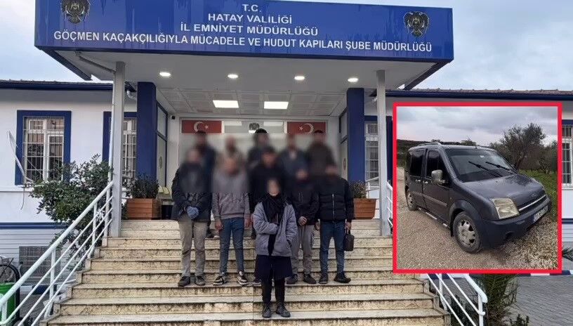 İki Araca 23 Kişi Sığdırdılar Hatay'da Göçmen Operasyonu (1)