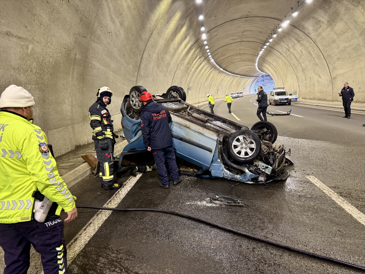 Trabzon’da Tünelde Can Pazarı Alevlerin Arasından Çıktı (3)