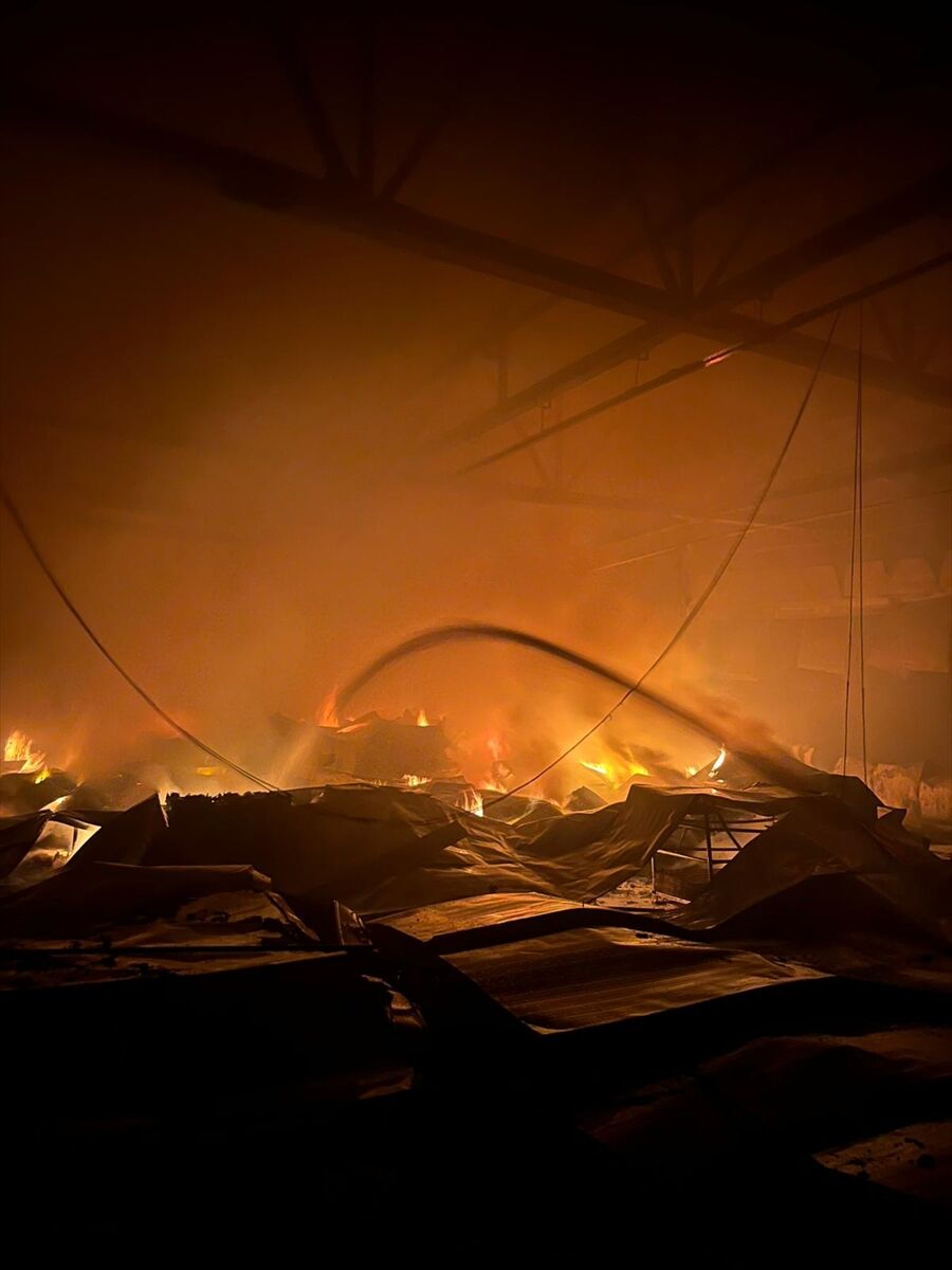 Osmaniye'de Piliç Kesimhanesinde Korkutan Yangın (4)