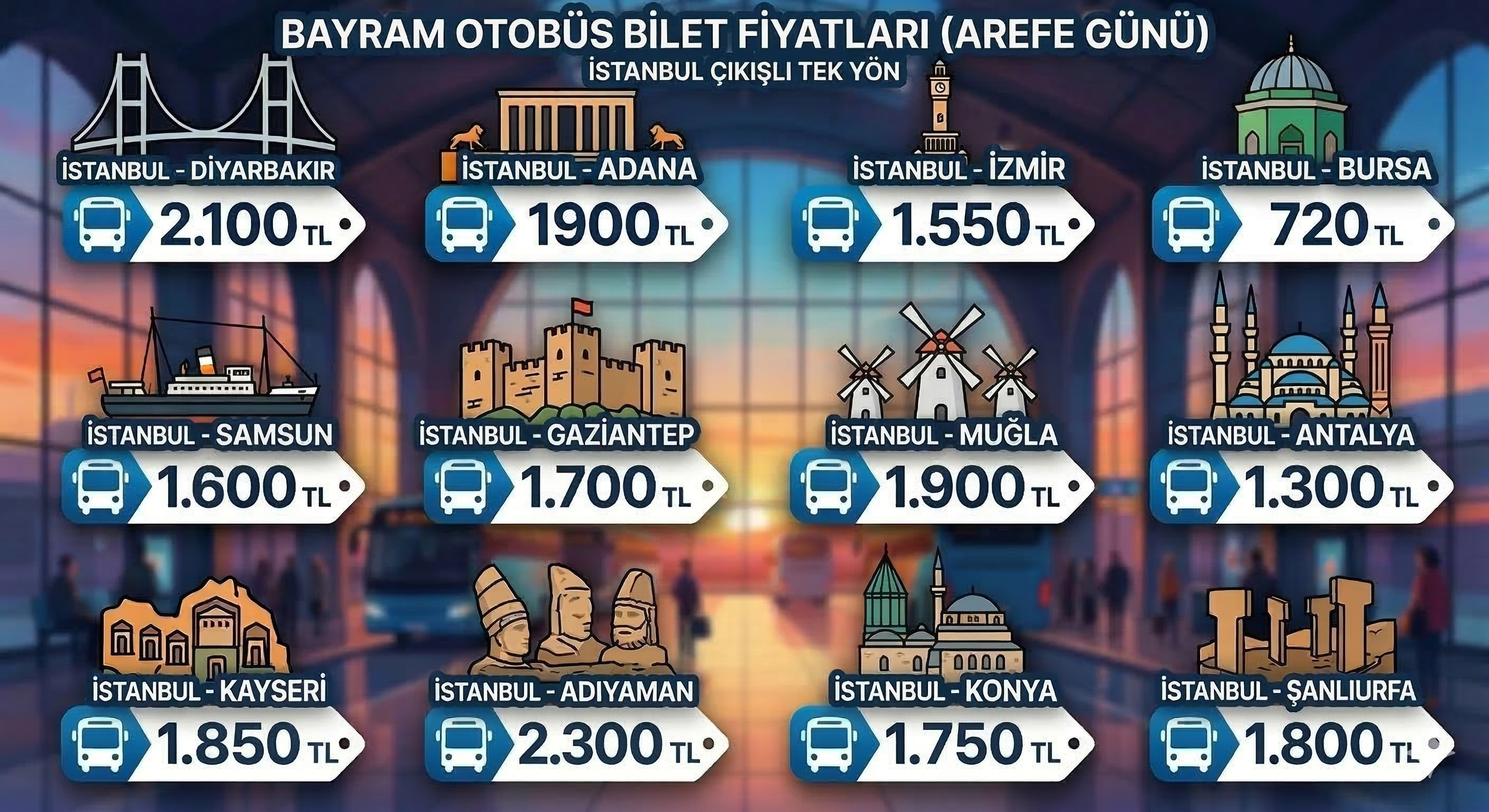 Otobüs Bilet Fiyatları