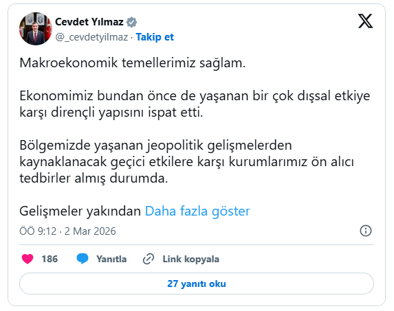 Yılmaz Tweet