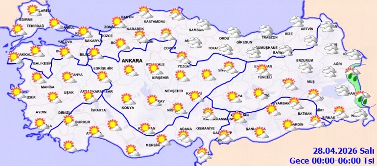 28 Nisan Hava Durumu