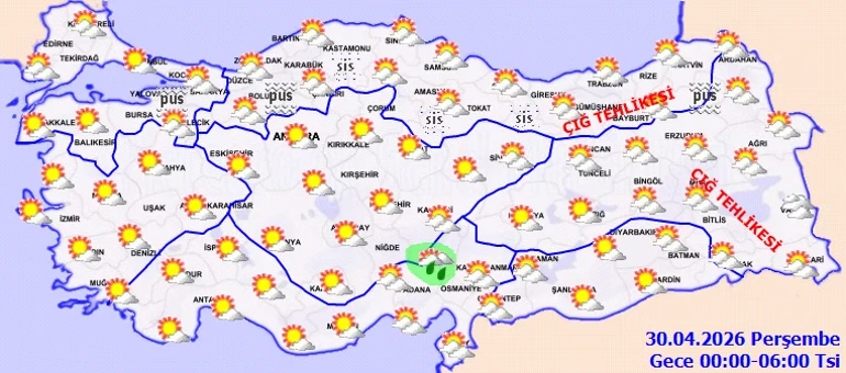 30 Nisan Hava Durumu