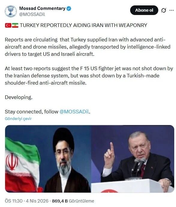 Israilden Turkiye Propagandasi