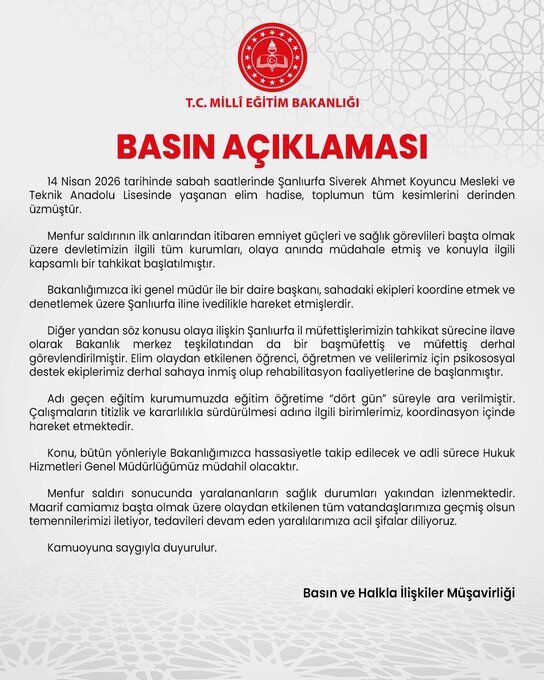 Meb Basın Açıklaması 4 Gün Tatil