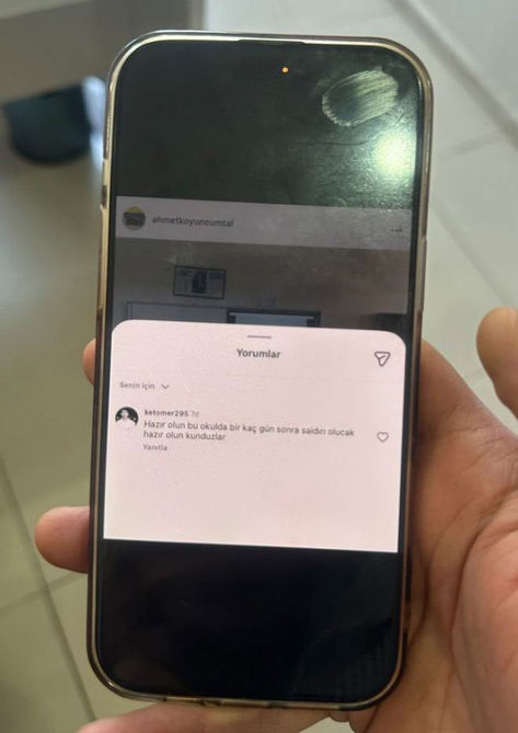 Saldirgan Paylasim Yapmis