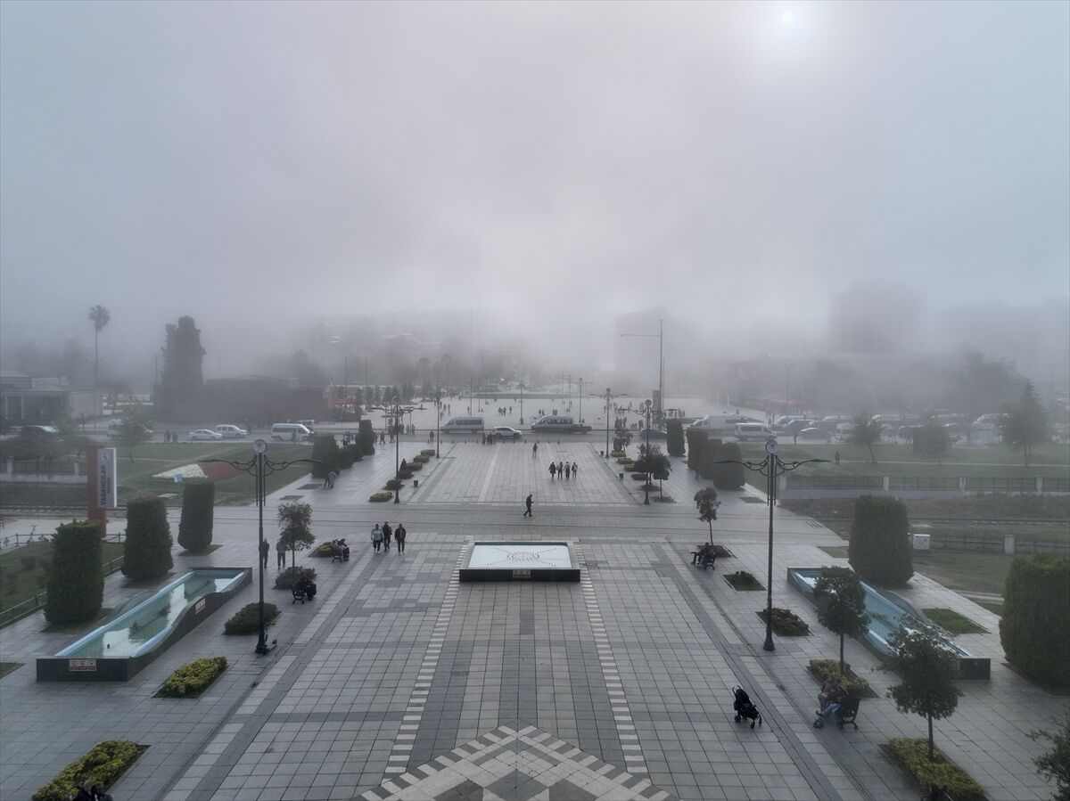 Samsunda Karadenizin Uzerini Kaplayan Sis Denizi Dronla Goruntulendi (4)