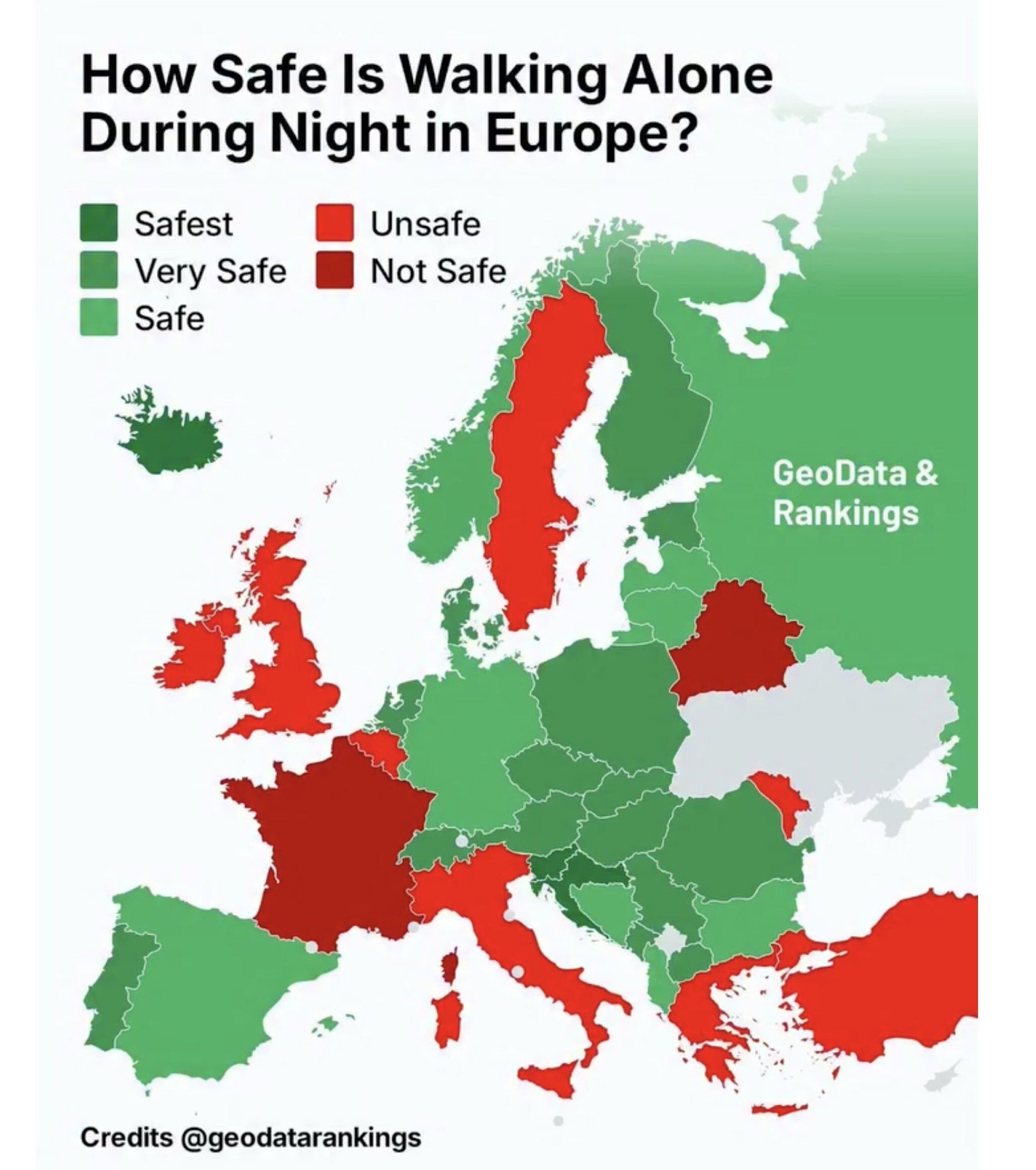 Türkiye Kırmızı Listede! Gece Yalnız Yürümek Hangi Ülkelerde Güvenli