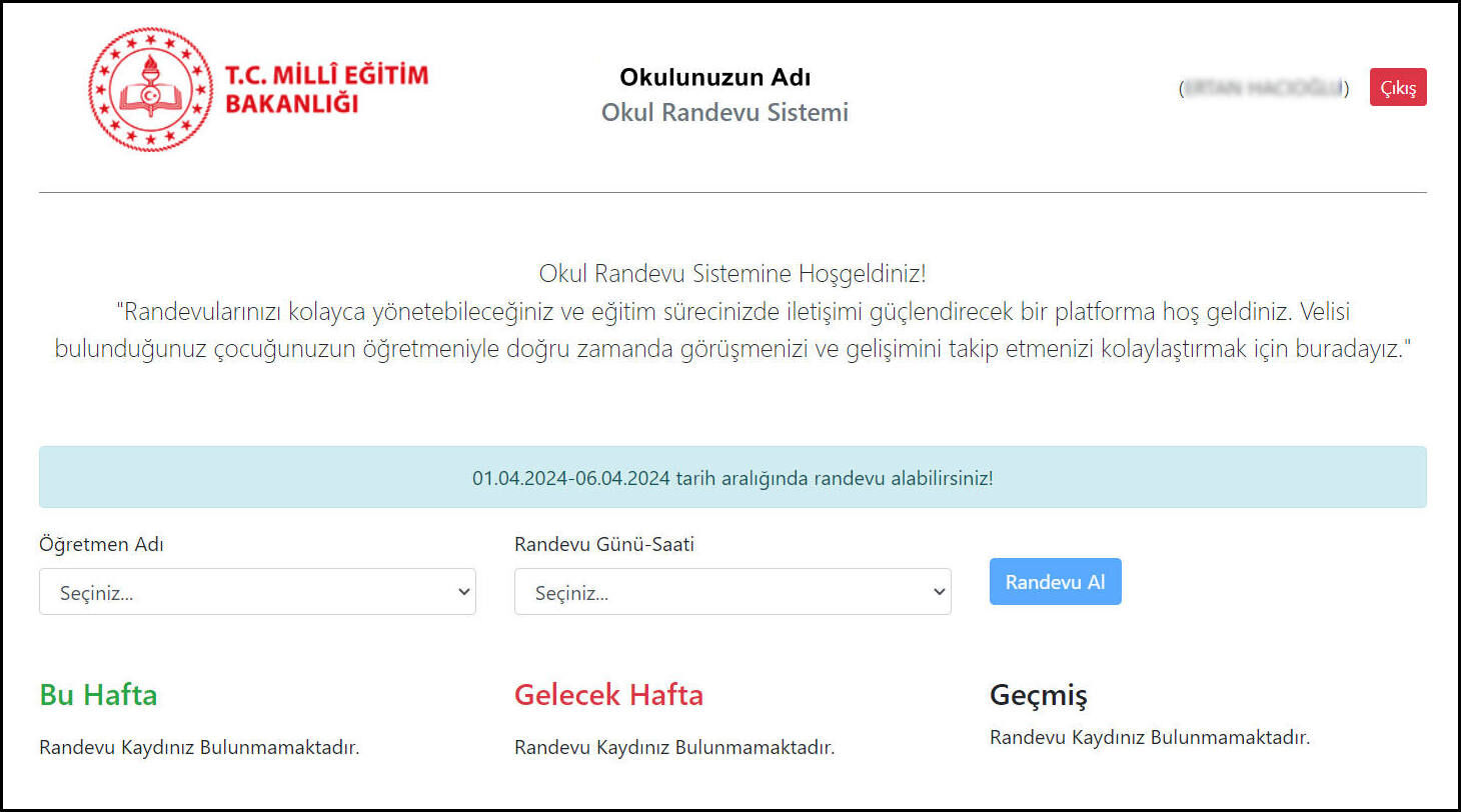 Veli Randevu Sistemi 3