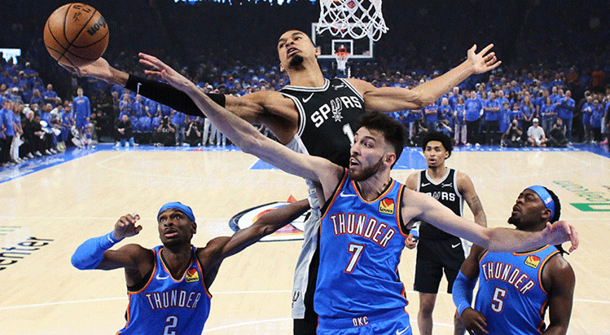 NBA'de Oklahoma fırtınası: Thunder, San Antonio'da öne geçti!