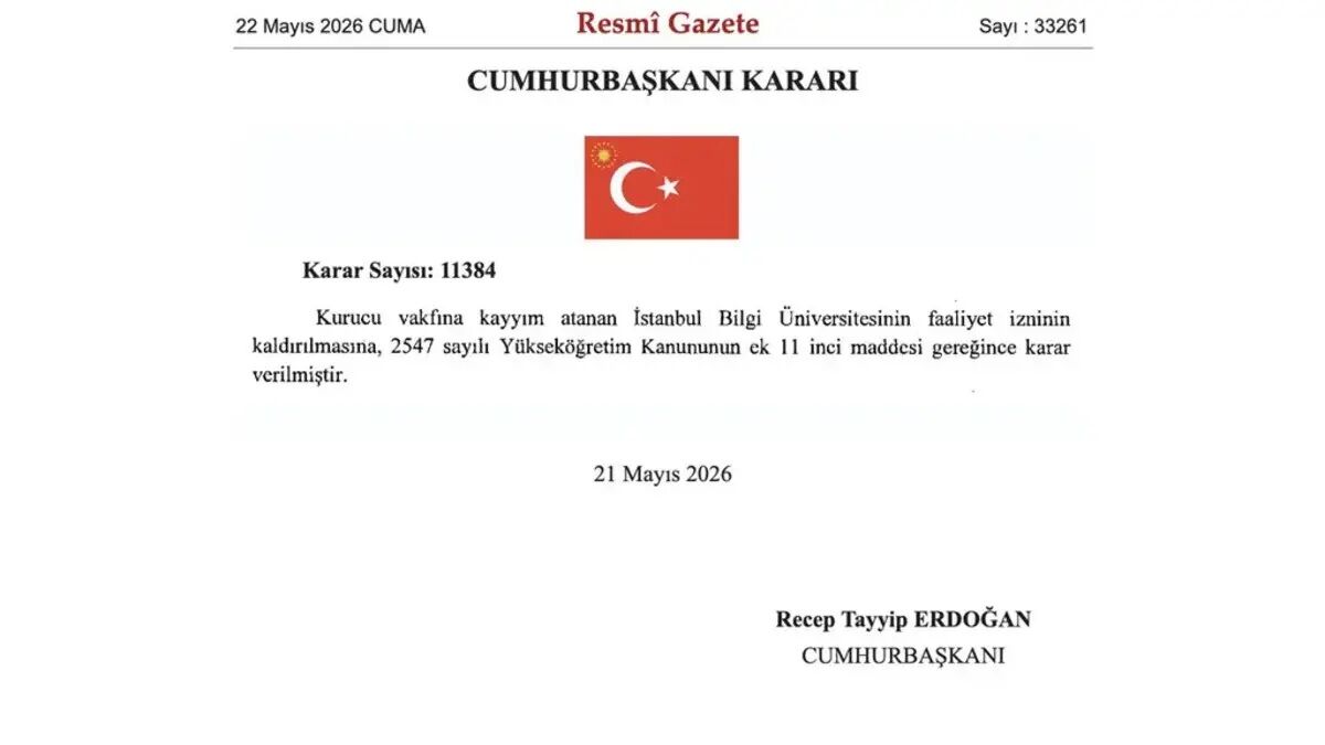 İstanbul Bilgi Üniversitesi’nin Kapatma Kararı Iptal Edildi